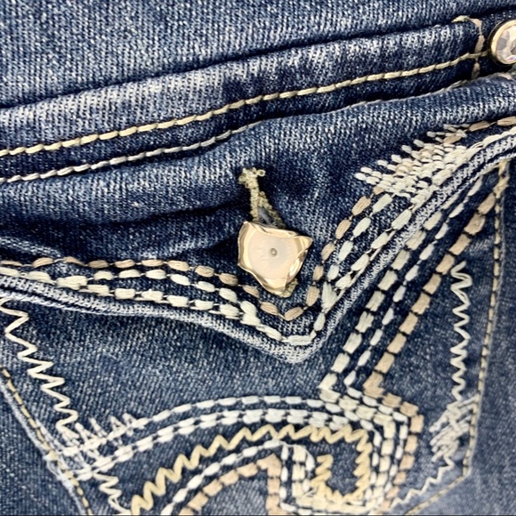 TwentyOne Black Destroyed Slim Boot Stretch Jeans - Picture 7 of 8